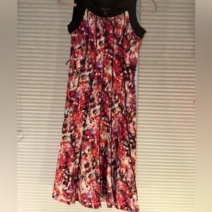 Perceptions Petite Abstract Print Midi Dress 6P Sleeveless Fit & Flare